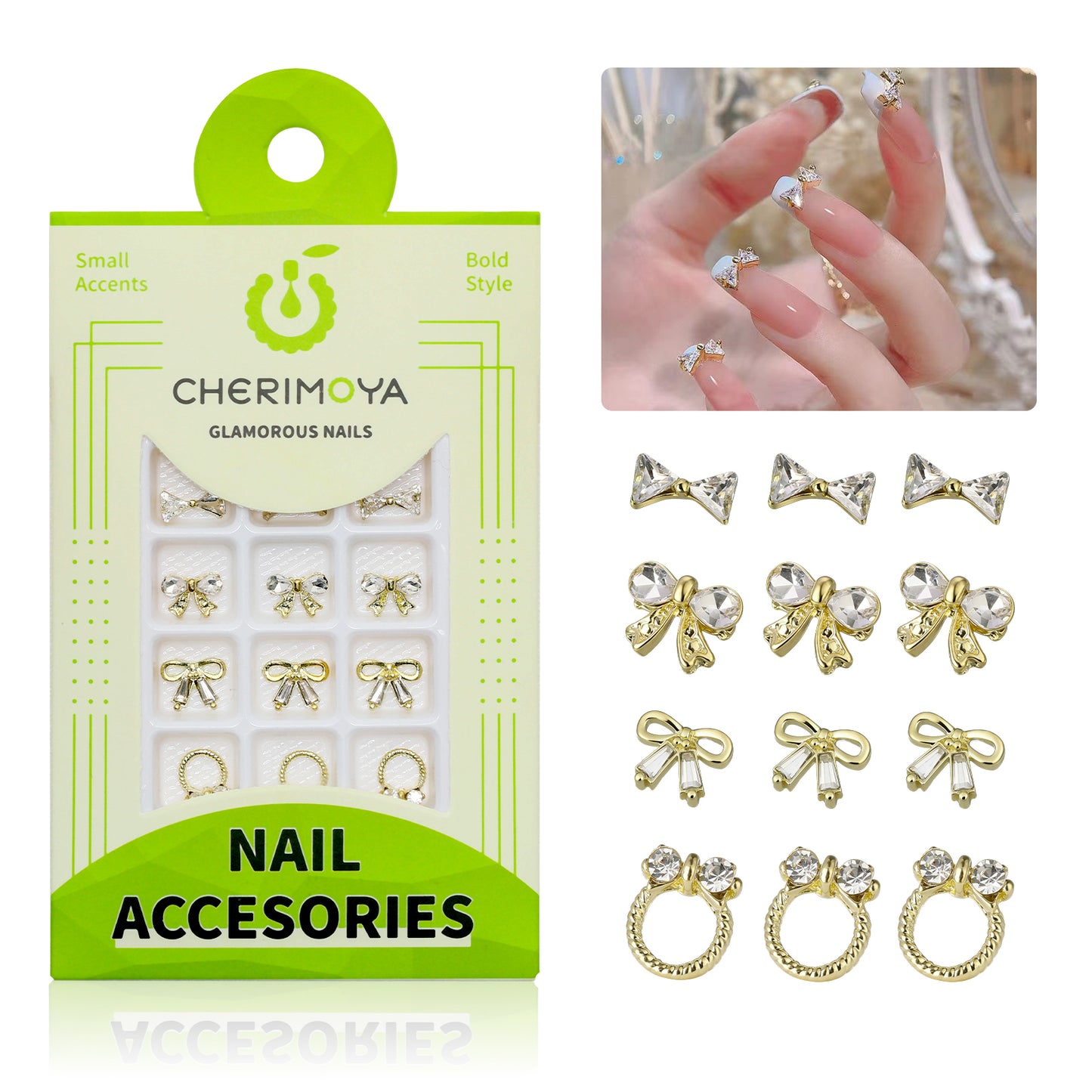 Accesorios Nail Art - 3d Lazo Dorado