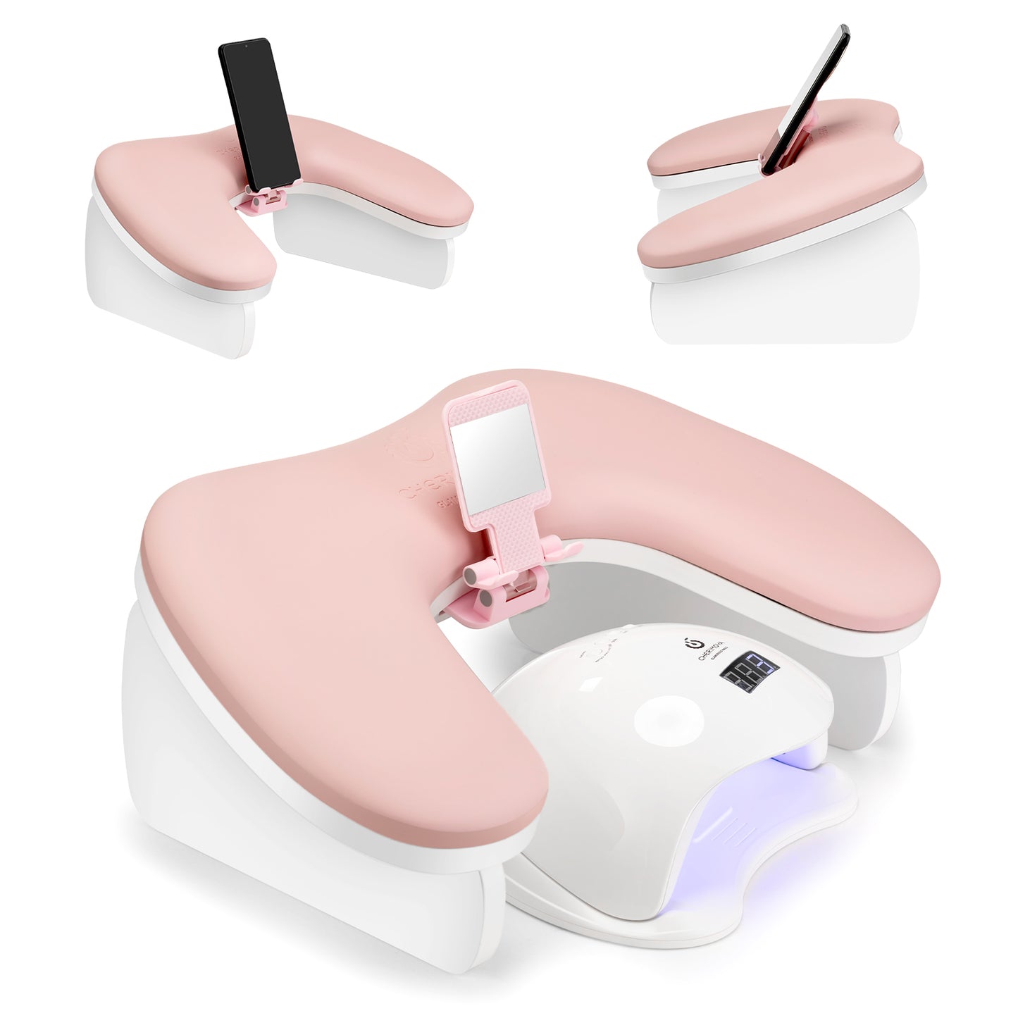 POSA MANOS ANATÓMICO CON SOPORTE CELULAR