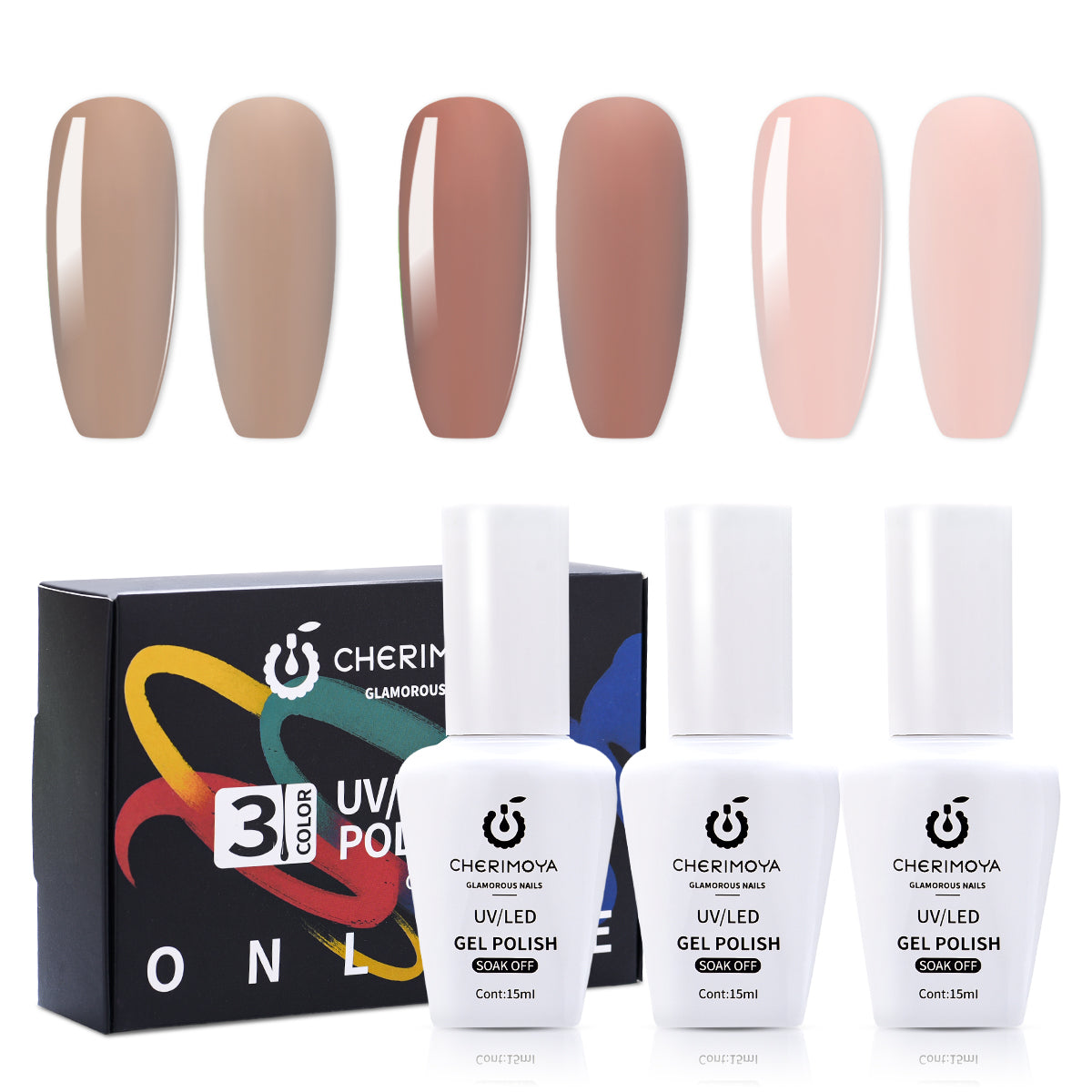 Set de Esmalte en Gel – 3 Colores
