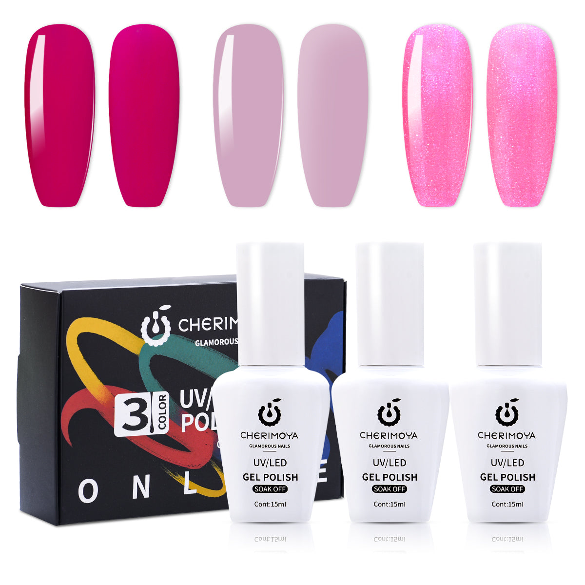 Set de Esmalte en Gel – 3 Colores