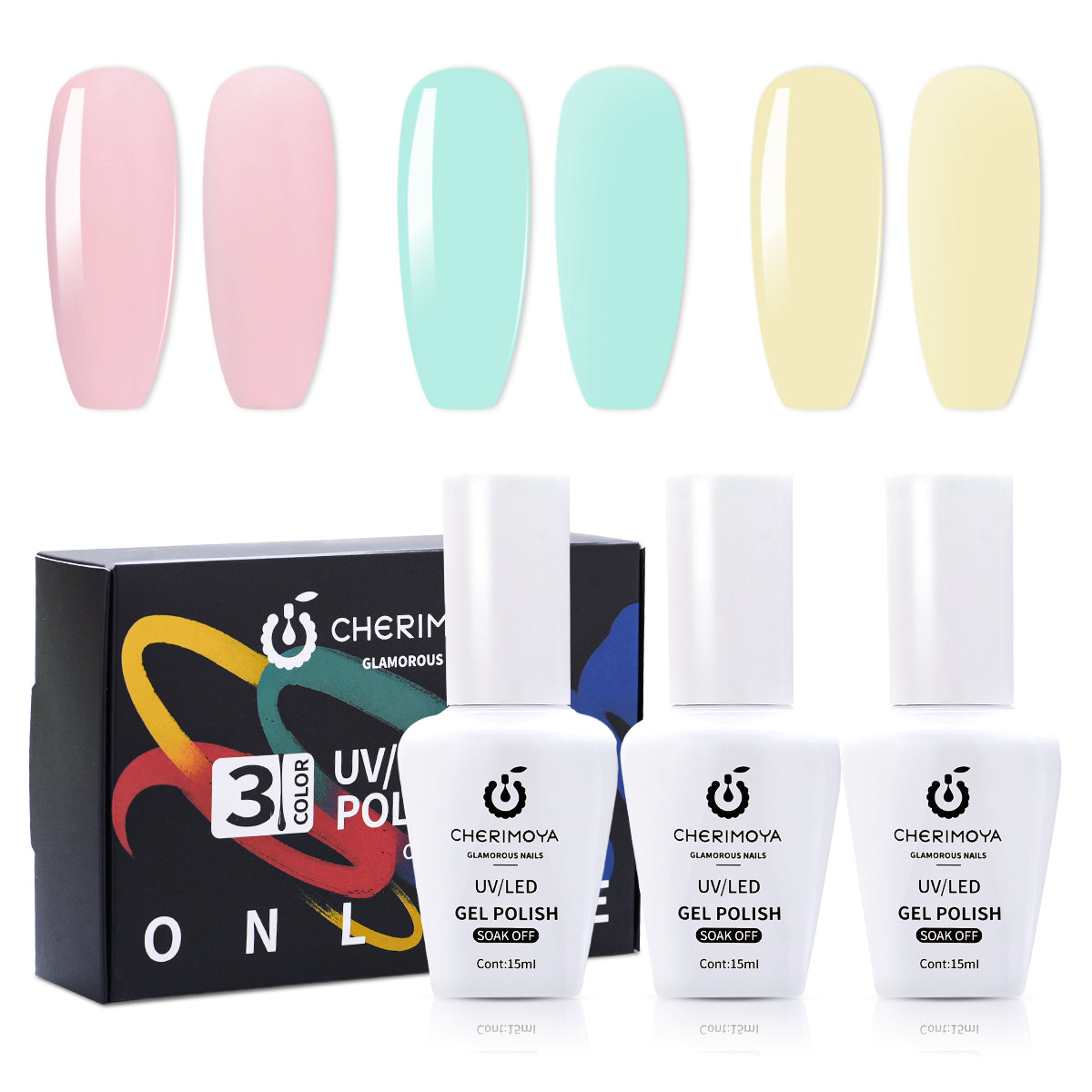 Set de Esmalte en Gel – 3 Colores