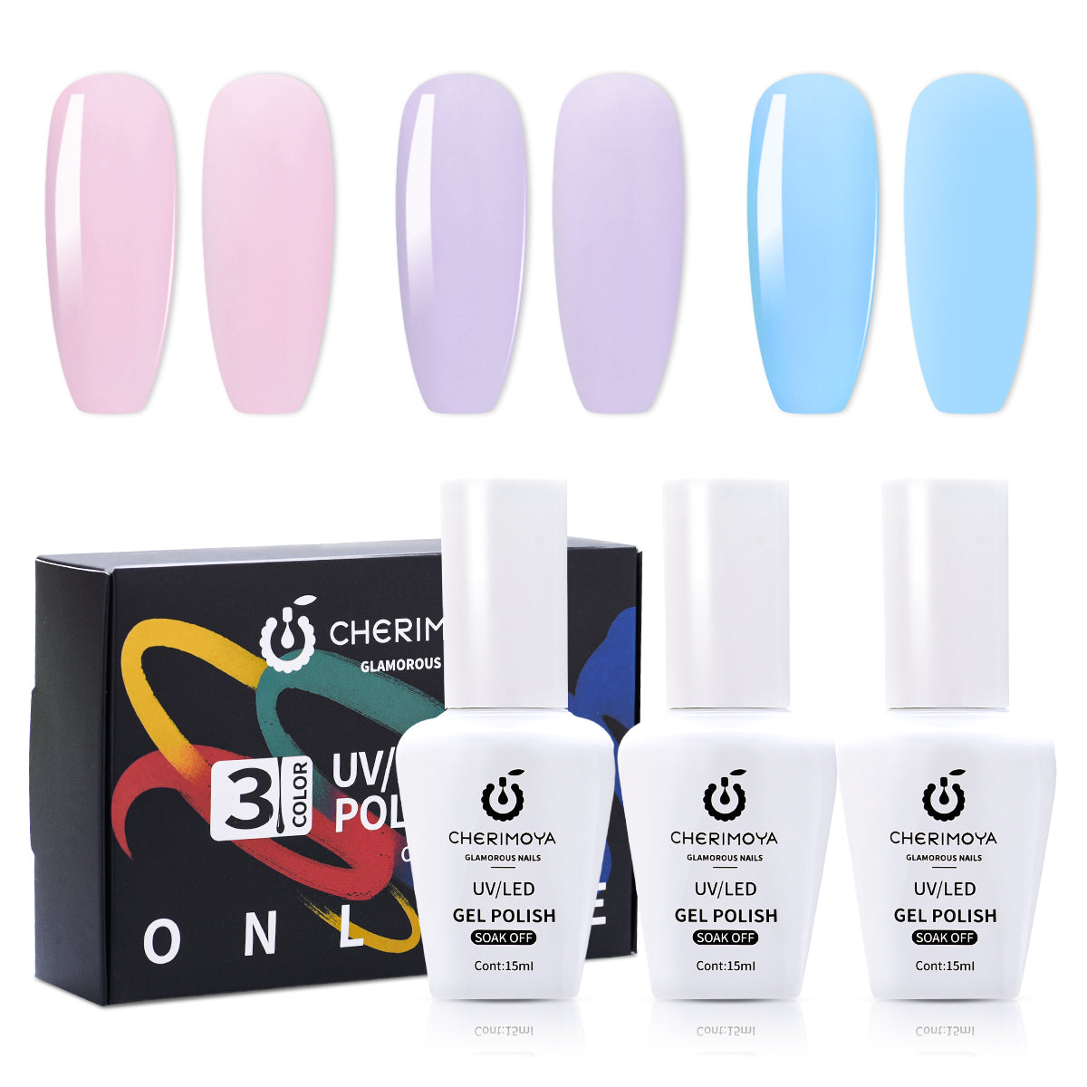 Set de Esmalte en Gel – 3 Colores