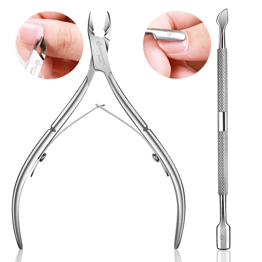 Set De Corta Cutícula Alicate+Empujador Para Uñas CHERIMOYA