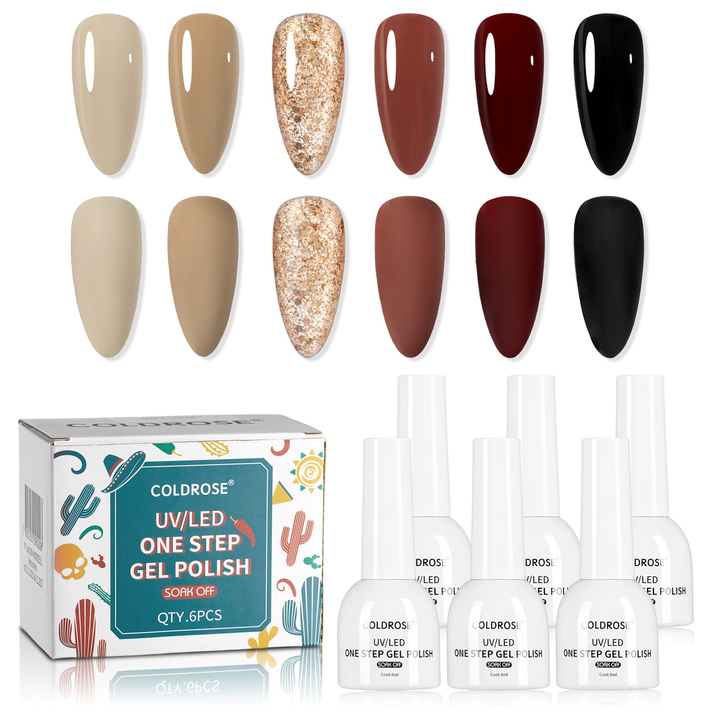 Kit De Gel Semipermanentes 3 En 1 Esmalte De Uñas Coldrose