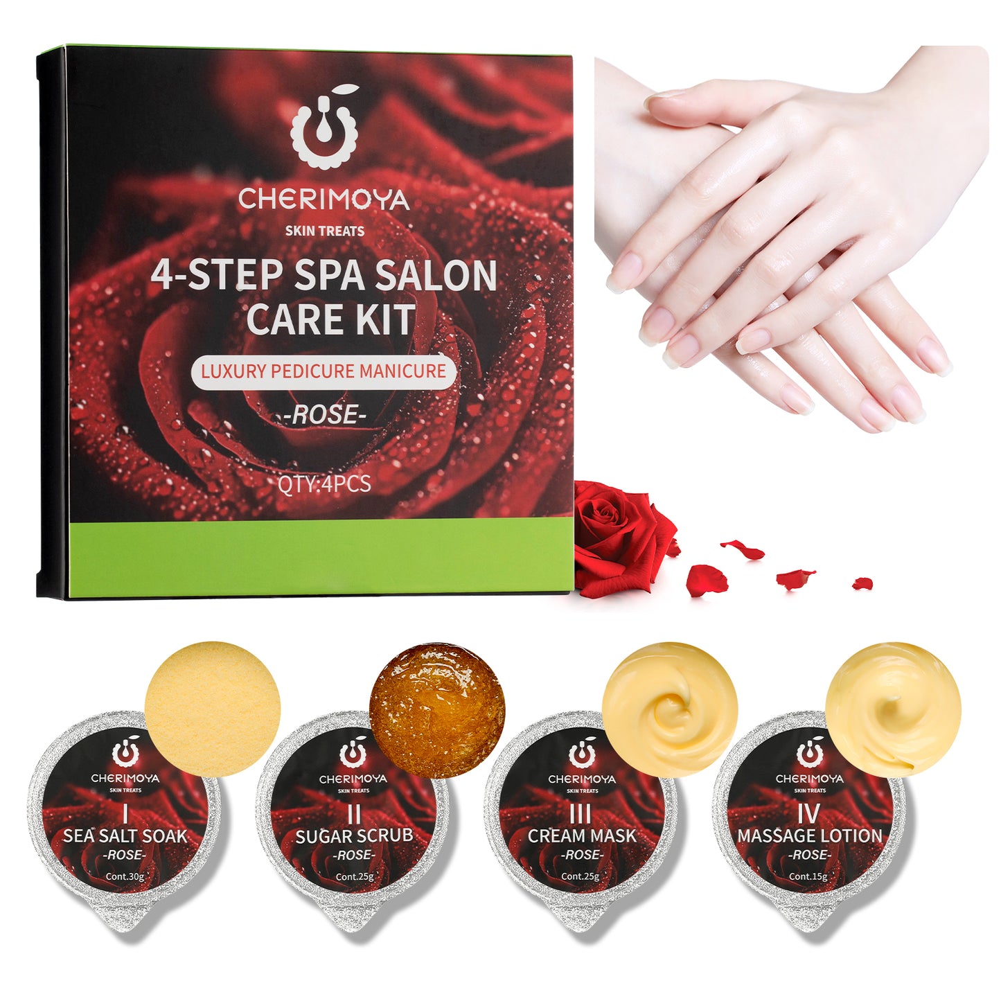 Kit Spa Salón Manicura Pedicura 4Pasos