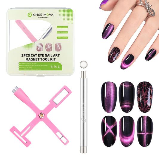 Set De Imán Cat Eye 5 en 1 +Barra+Bola Profesional