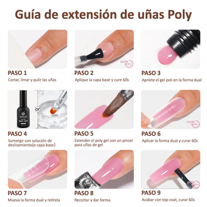 Poly Gel Gel de Extensión de Uñas 30g CHERIMOYA