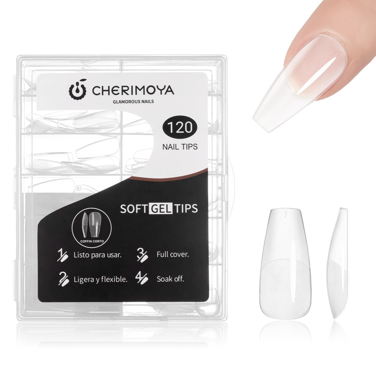 Tips para soft gel 120pcs
