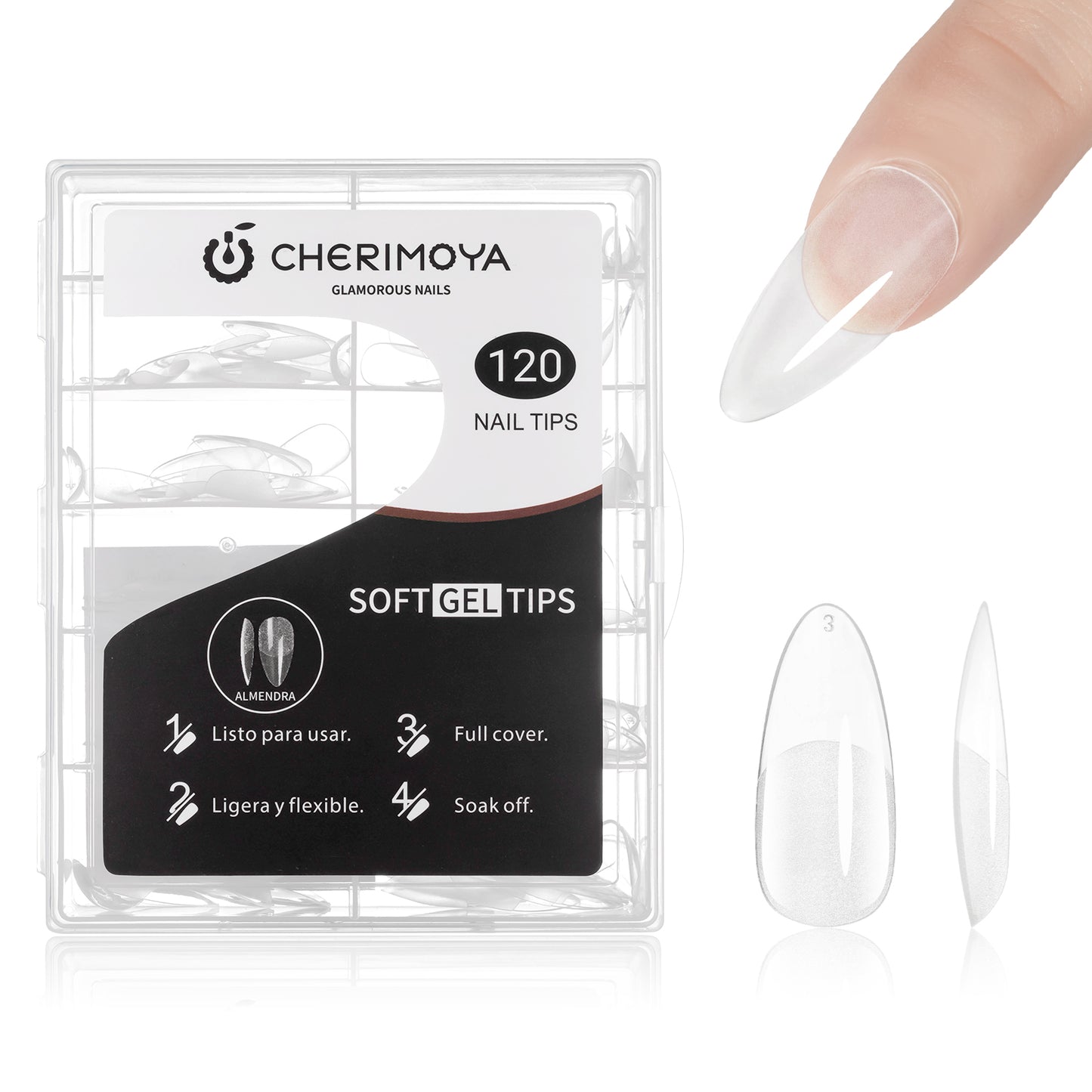 Tips para soft gel 120pcs