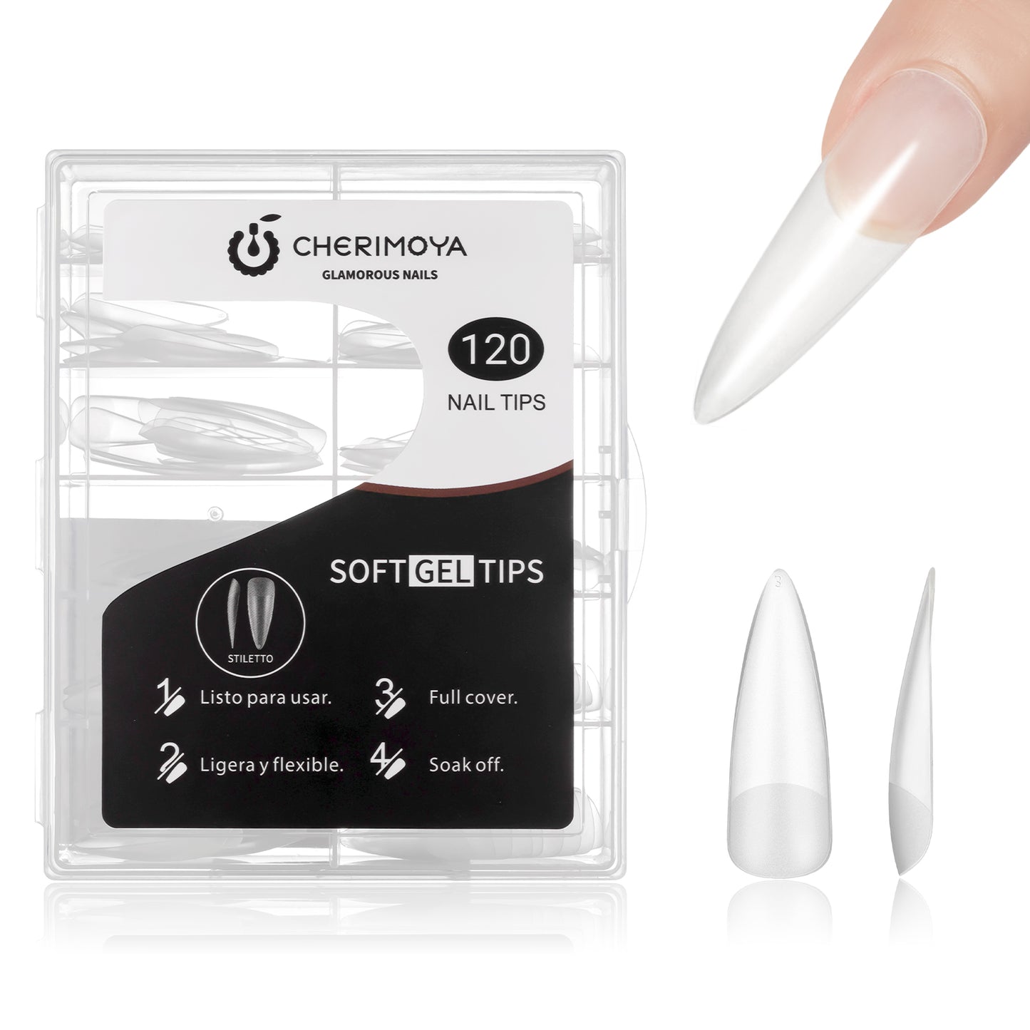 Tips para soft gel 120pcs