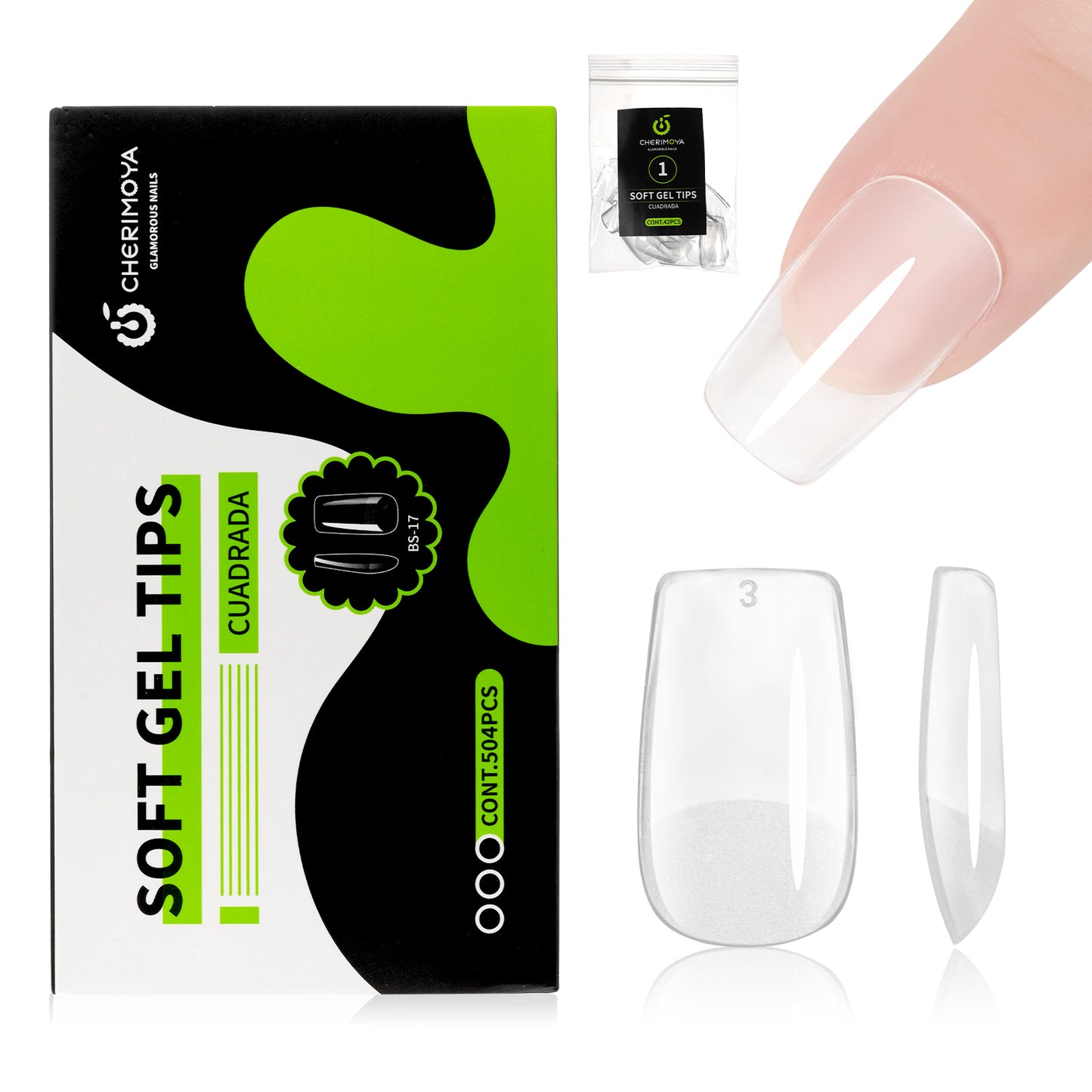 Tips Soft Gel 504 Pazs