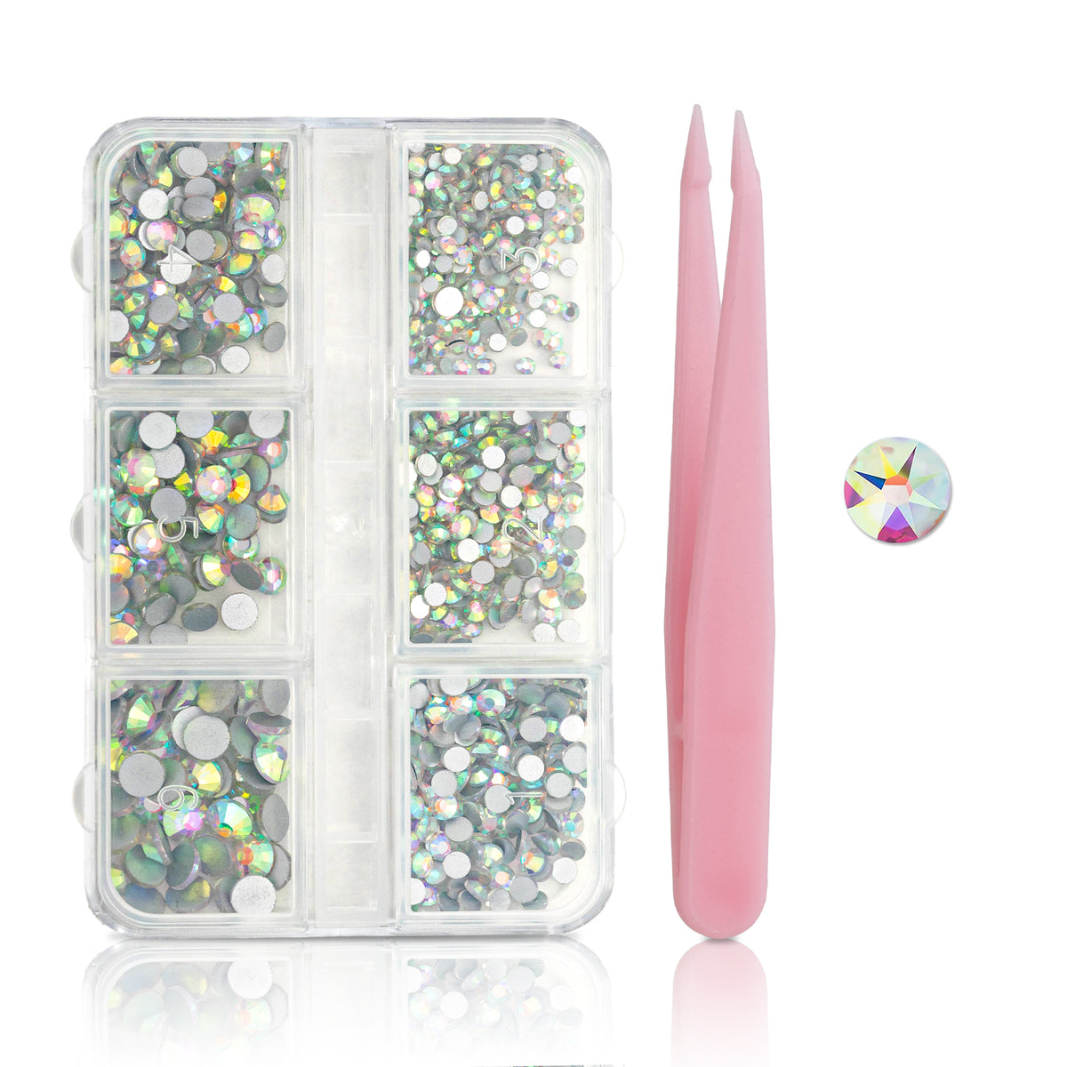 Set de cristales de vidrio AB para uñas