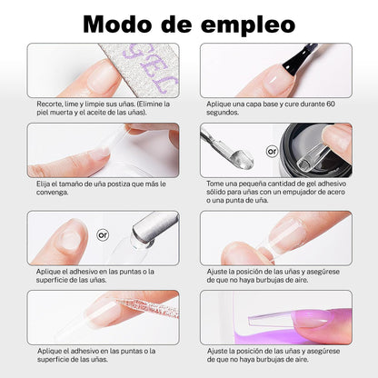 Gel Sólido Pegamento Para Uñas Soft Gel Tips Cherimoya