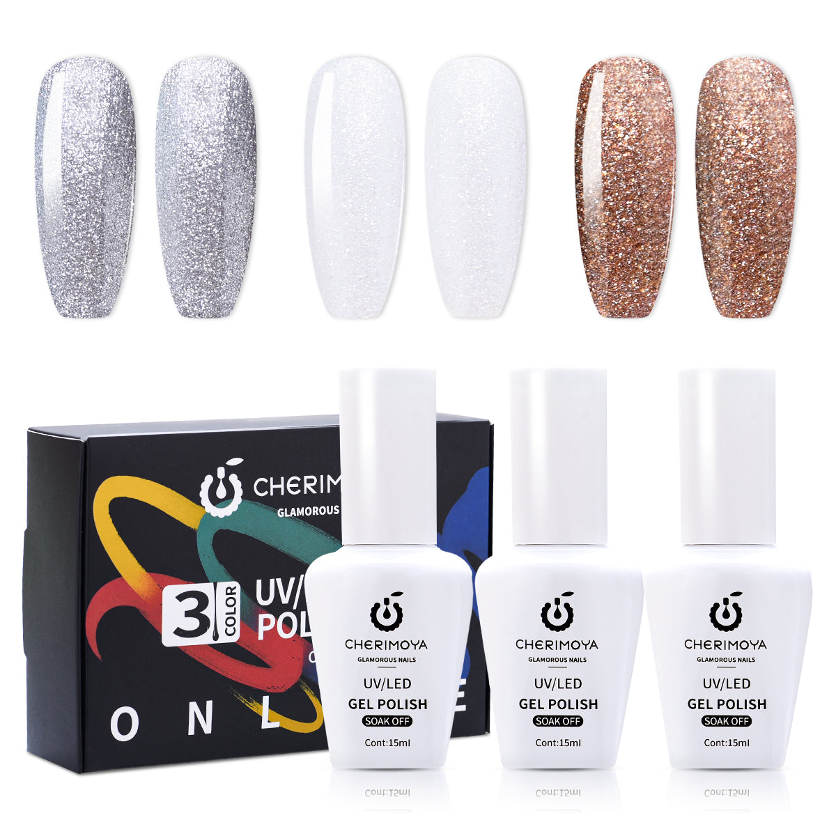 Set de Esmalte en Gel – 3 Colores